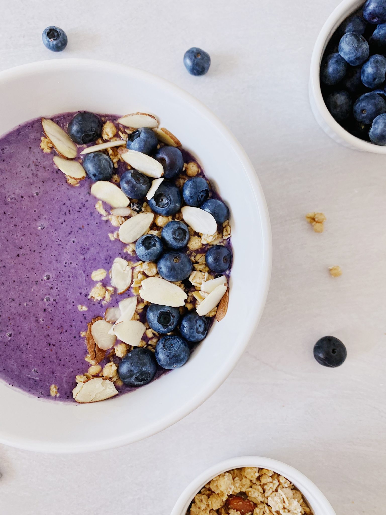 Blueberry, cucumber (& tofu) smoothie